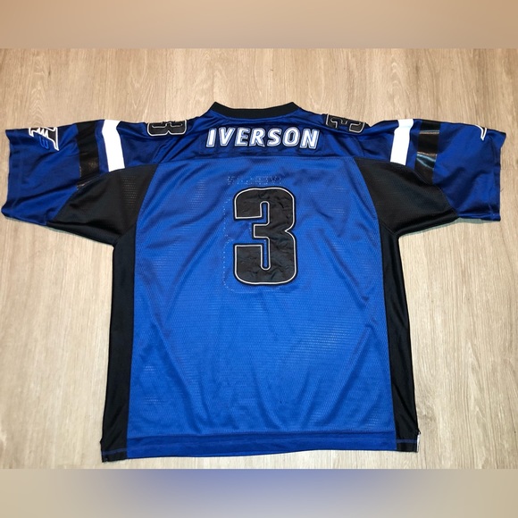Vintage Reebok I3 Allen Iverson #3 SEWN Football Basketball Jersey Men Size 2XL - Picture 7 of 11